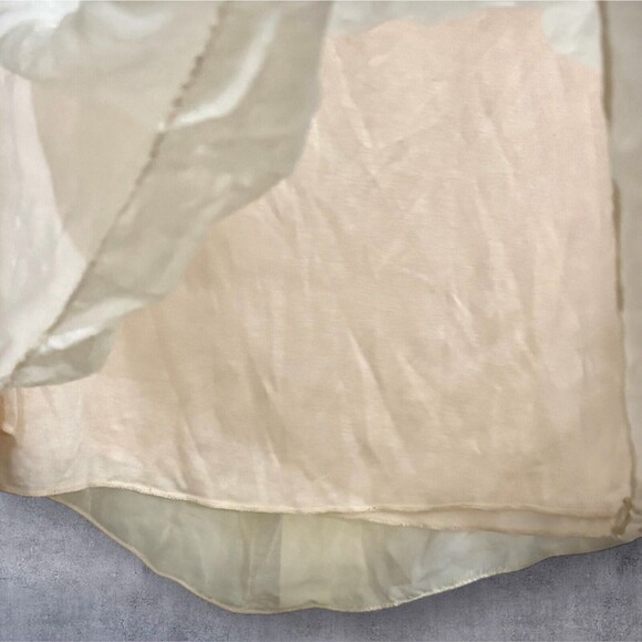 Italian GIULIA 100% Silk Top Peach Sleeveless Lined Flowy Blouse - Picture 5 of 11